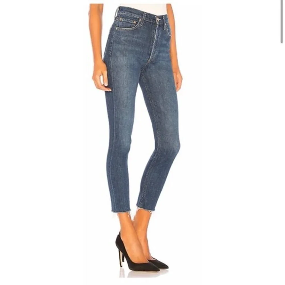AGOLDE Nico High Rise Slim Fit Jeans in Vox Wash Blue Size 25